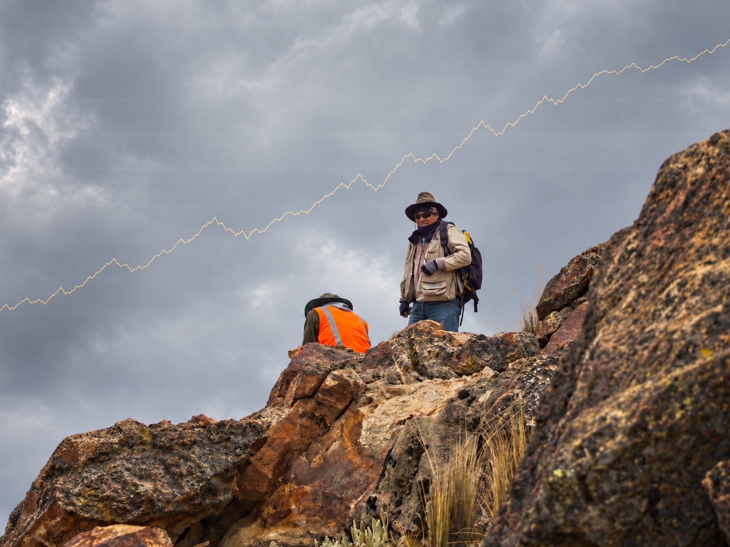 Forte field team on an outcrop in Peru